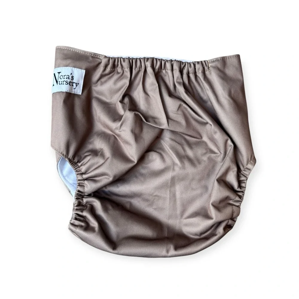 Nora's Nursery Cloth Diapers Set 4 Pocket Covers 1 Bamboo Insert Earth Tones